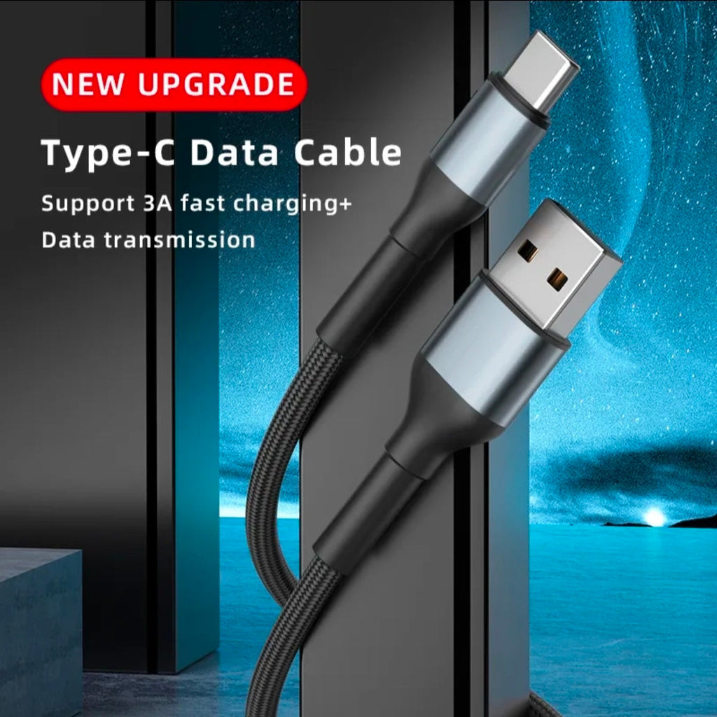 USB-A to Type-C Braided Fast Charging Cable