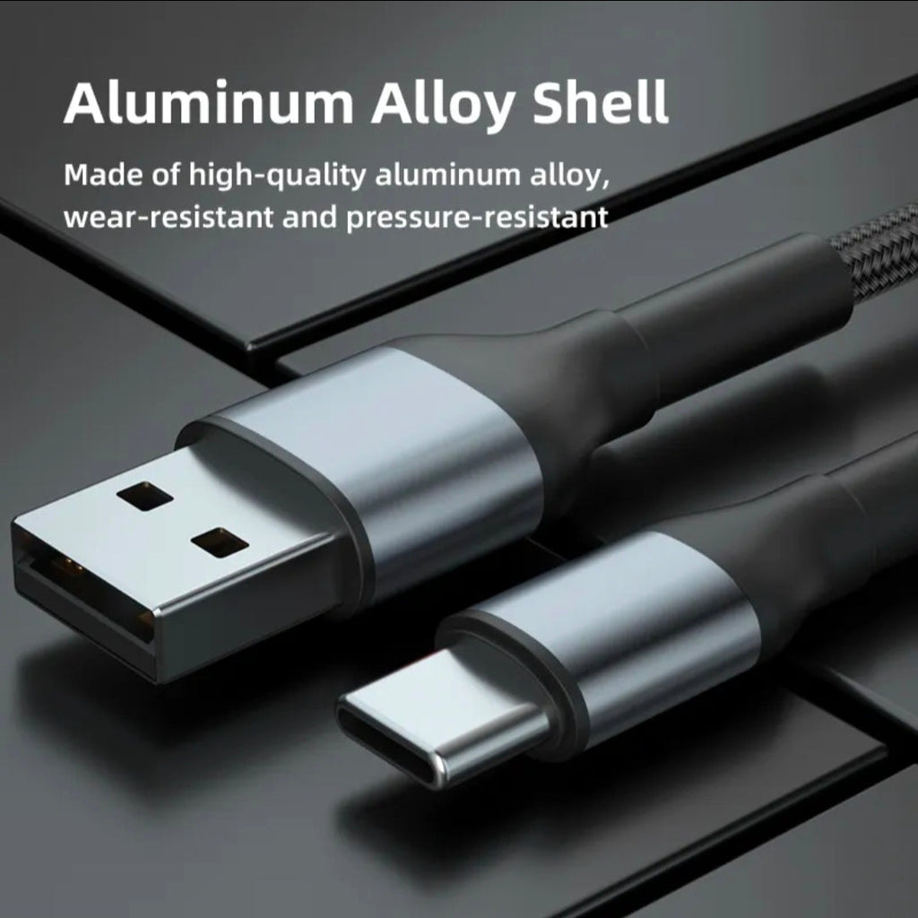 USB-A to Type-C Braided Fast Charging Cable