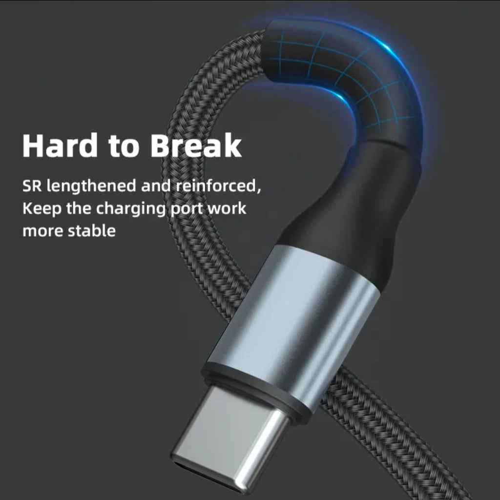 USB-A to Type-C Braided Fast Charging Cable