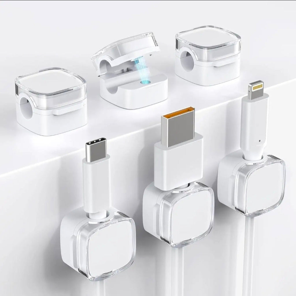 Magnetic Cable Clips with Crystal Top Design